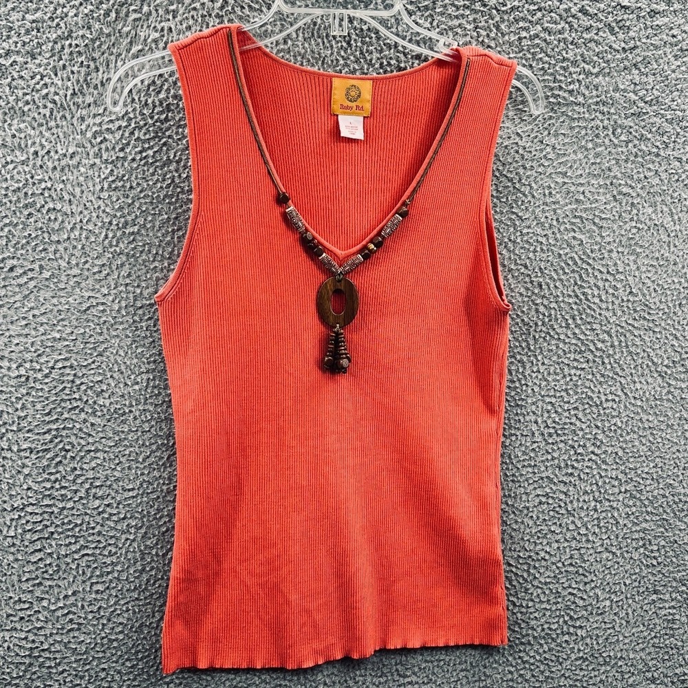 Womens Ribbed Knit Tank Top L Y2K Boho Sleeveless Minimalist Resort Vacation